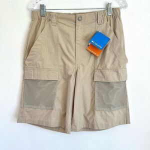 Boys Columbia Half Moon Performance Fishing Gear Shorts size XL Light Khaki Tan